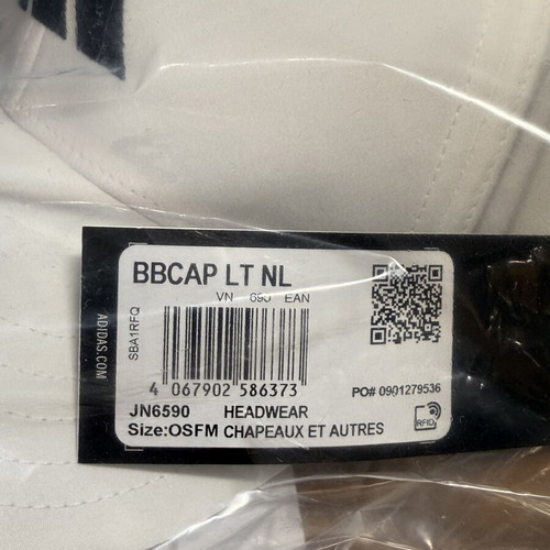 Adidas Cap White BBCAP LT NL model new, sealed