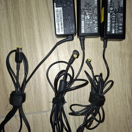Laptop chargers pack of 3, 65W (2x LiteOn & 1x Lenovo)