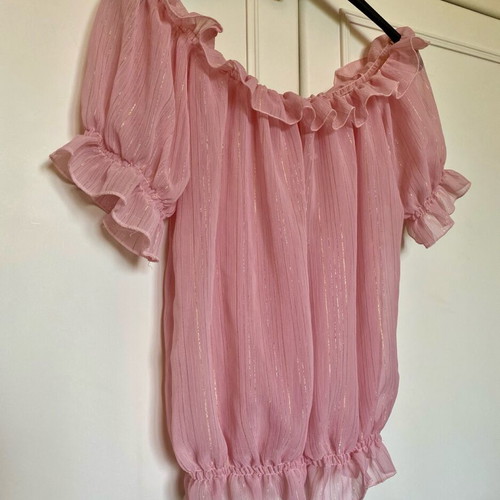 Sheer pink top by Emmanuel Navarro like new, size M