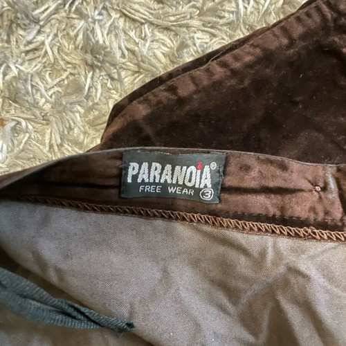 Paranoia vintage mini skirt with fringe, like new, brown