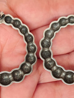 Large Silver Dangling Earrings like new