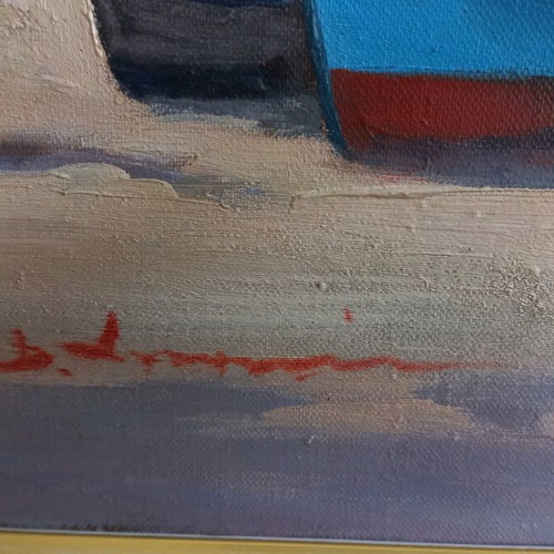 Oil painting signed by Dimitris Antoniou like new