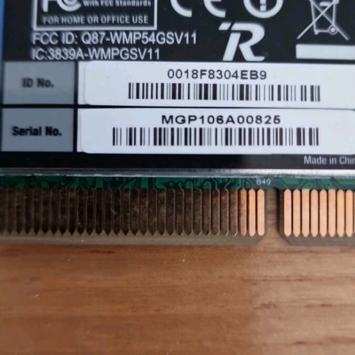 PCI wifi network card 2.4G like new with original CD