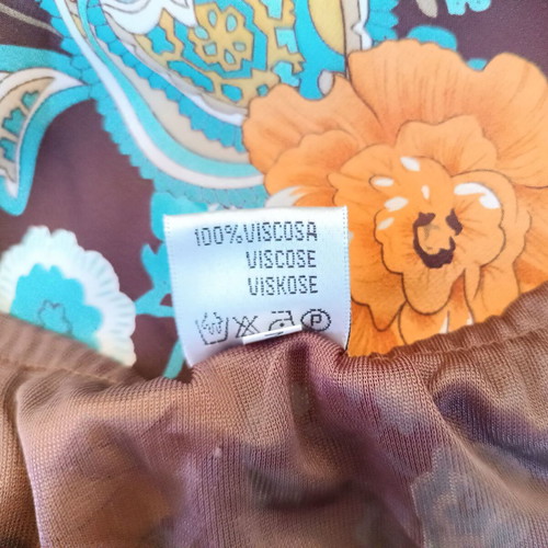 Brown printed skirt (L)