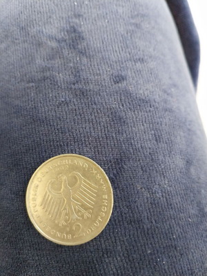 German 2 Deutsche Mark coin used