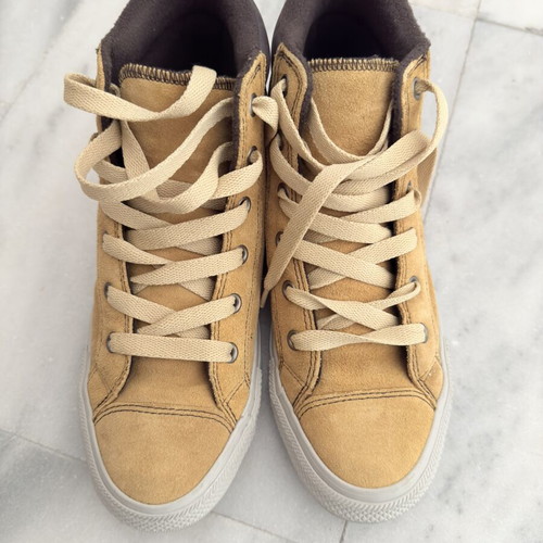 Converse All Star boots like new, black and yellow, size 38