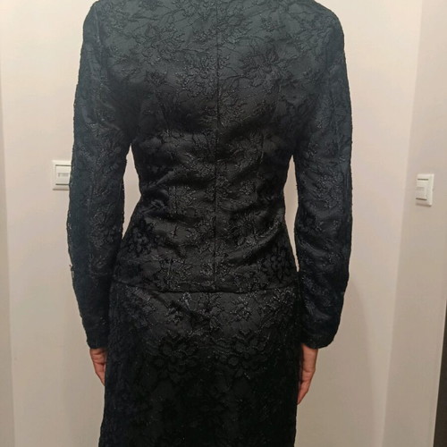 Evening set in black lace like new, size Medium