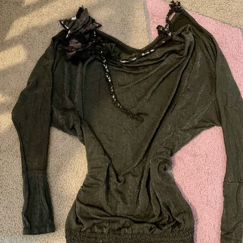 Pontoni blouse new, size M, black and silver