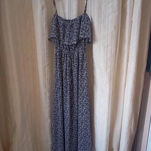 Floral maxi dress gray Oysho like new, size S
