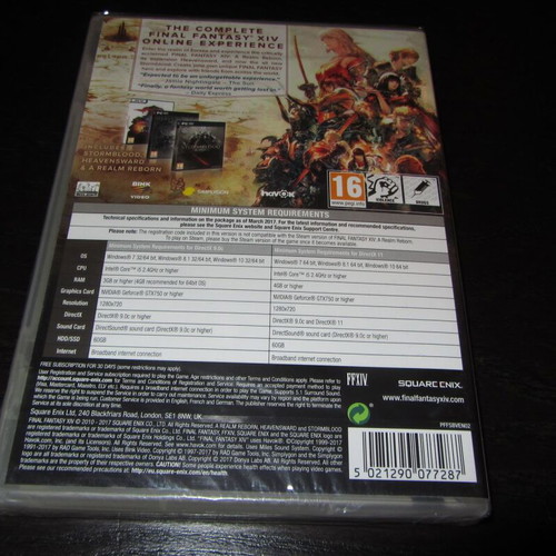 Final Fantasy XIV Online Complete Edition PC DVD new sealed