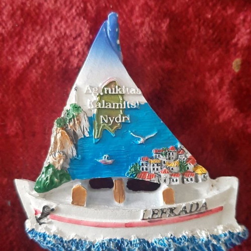 Magnet from Lefkada used, souvenir keepsake