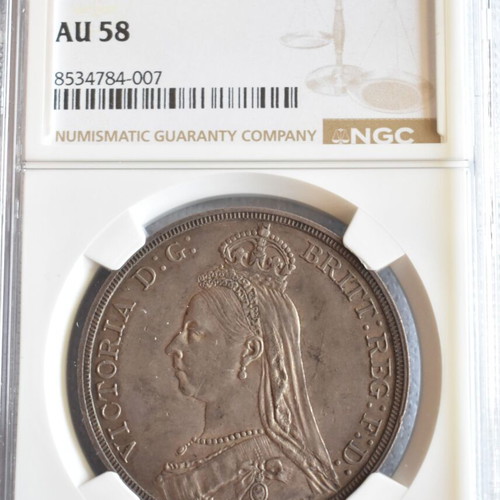 Great Britain Crown 1887 Queen Victoria silver coin like new