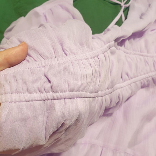 Terranova Lilac Maxi Dress XL New With Sheer Sleeves And Open Back