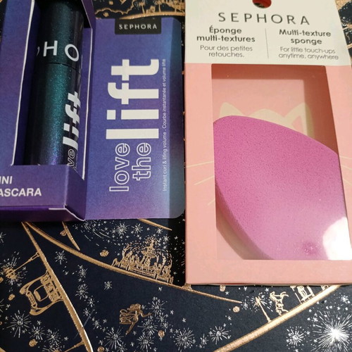 Mini mascara lift and makeup sponge pack of two new