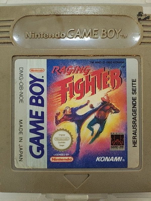 Nintendo Game Boy Raging Fighter cartridge used with case