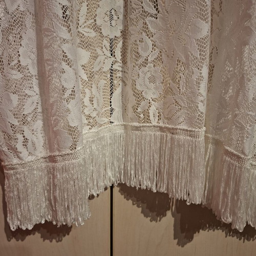 Lace kimono with fringes BSB like new, white, size L