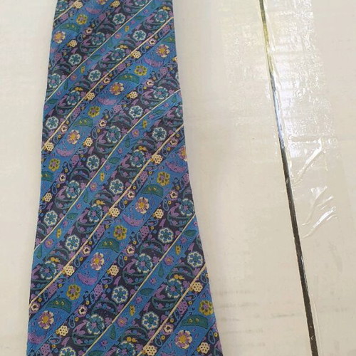 Lanvin men's tie 100% silk new, blue