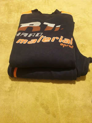 Men's sweatshirt set used, size S, orange and blue