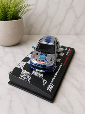 Peugeot 206 RC Rallye National Neige Hautes Alpes 2007 1:43 scale like new