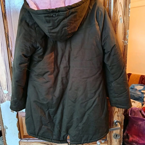 Lady Moda women's jacket khaki with pink inner lining like new