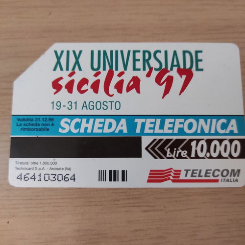 Telecom Italia 1997 phone card used