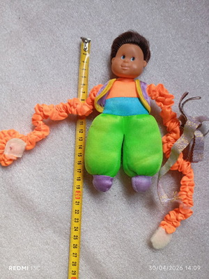 Vintage doll «Kollitoula» used with elastic limbs 90s