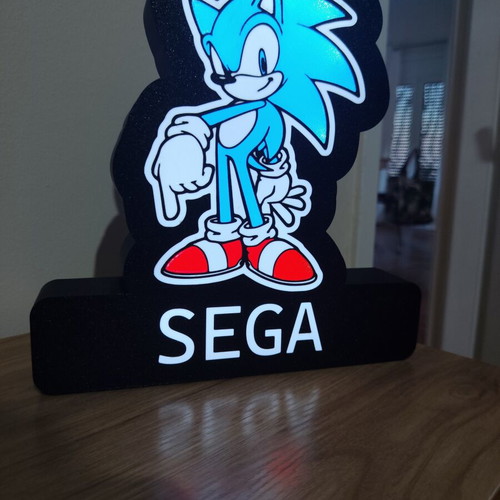 Sonic light box with SEGA logo