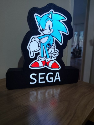 Sonic light box with SEGA logo