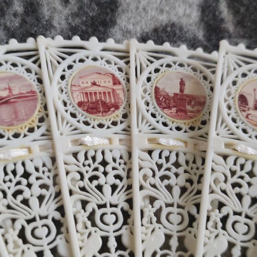Soviet folding fan USSR memorabilia 1980s