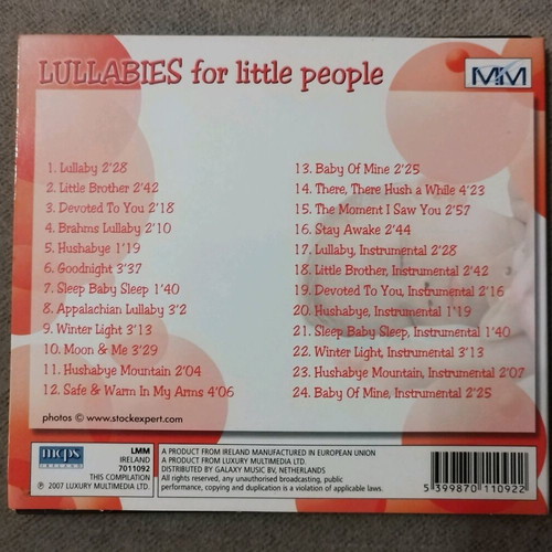 Music CD for babies relaxing, new