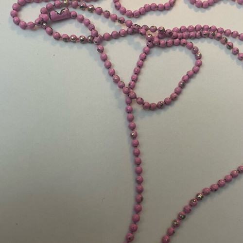 Necklace with ice cream pendant used, pink and purple
