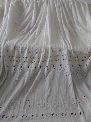 Κουρτίνες λευκές κοφτές μεταχειρισμένες, πακέτο 2, διαστ. 1,70x2,20