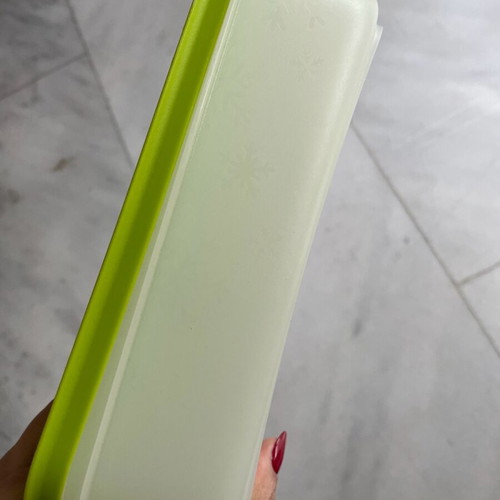 Tupperware 1L container with green lid new