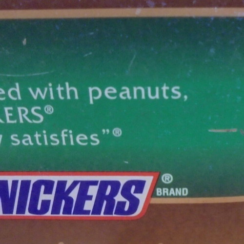 Snickers old promotional metal tin used, Christmas edition 1994