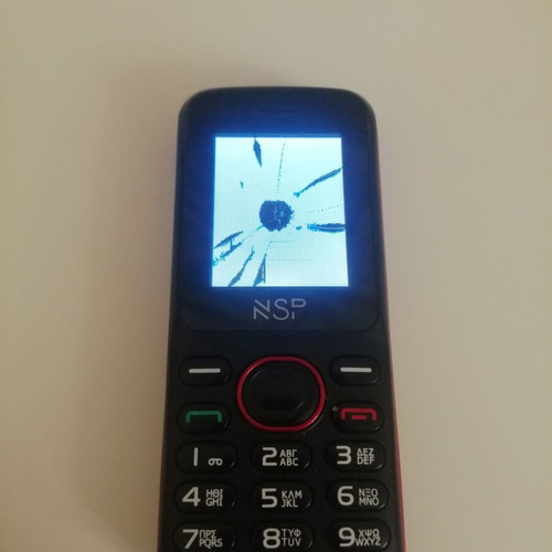 NSP 1800 DS cell phone used with broken screen, dual SIM