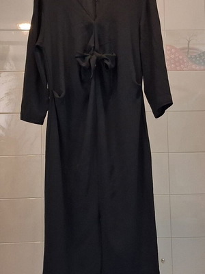 Zara μαύρο μίντι φόρεμα με κόμπο, μέγεθος Large