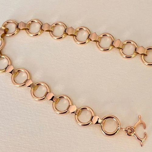 Yellow gold k14 bracelet like new, handmade
