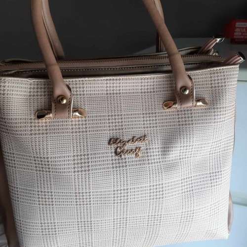 Elizabeth George handbag like new, beige brown