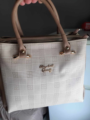 Elizabeth George handbag like new, beige brown