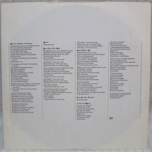 Frampton vinyl LP album used, rock, 1975 A&M Records