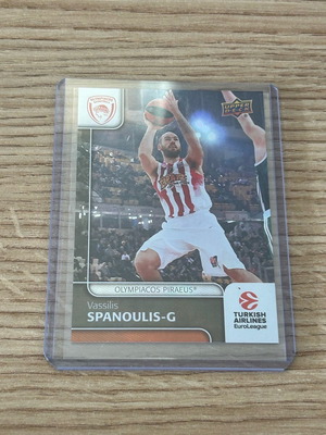 Κάρτα Βασίλης Σπανούλης Ολυμπιακός EuroLeague 2016 Upper Deck Foil σαν καινούργιο