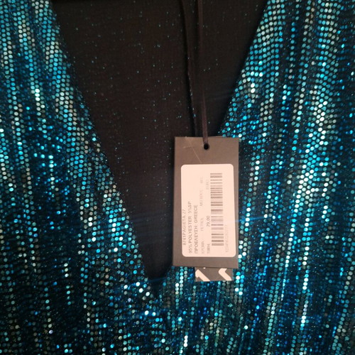 Deppy Joo dress new with tags, turquoise and silver, size L