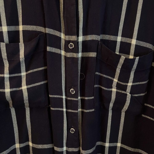 Superdry shirt, navy blue striped, size L