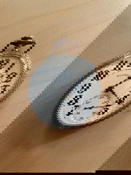 Αμερικάνικο ρολόι τσέπης αντίκα Illinois Watch Co. Springfield