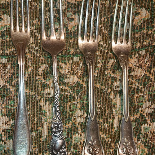 Vintage utensils used with markings