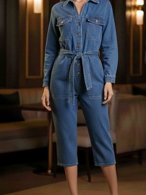 Dorothy Perkins denim jumpsuit like new, blue, size L