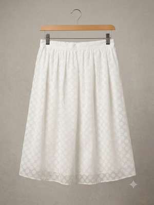 Atmosphere white romantic skirt like new, size XXXL