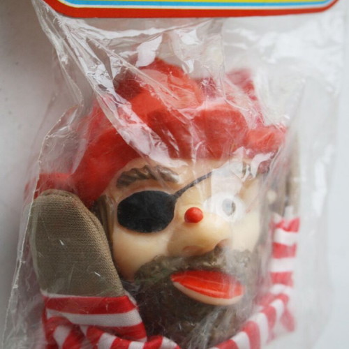Voyot puppet figure pirate for puppet theater new, vintage 70's