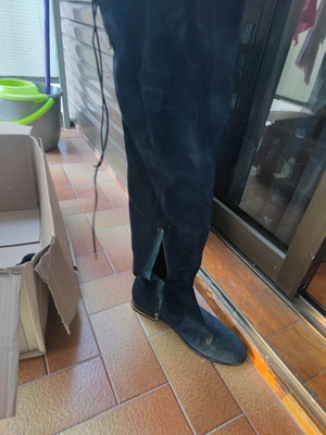 Kurt Geiger over the knee boots used, size 41, blue