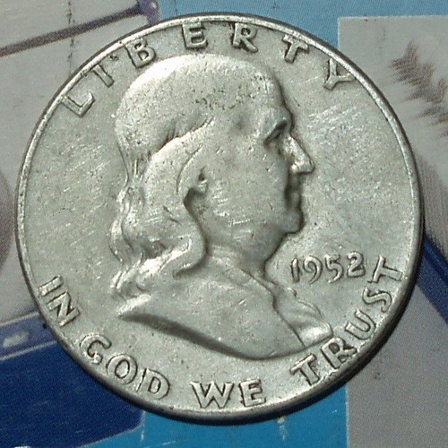 1952 USA ½ Silver .900 Franklin Dollar used 12.5 gr
